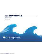 cambridge audio azur 640p manual