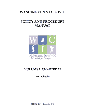 wic policy and procedure manual