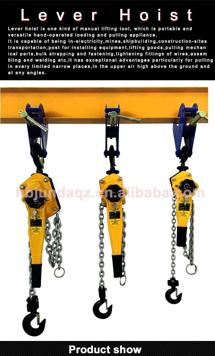 3 4 ton lever manual chain hoist