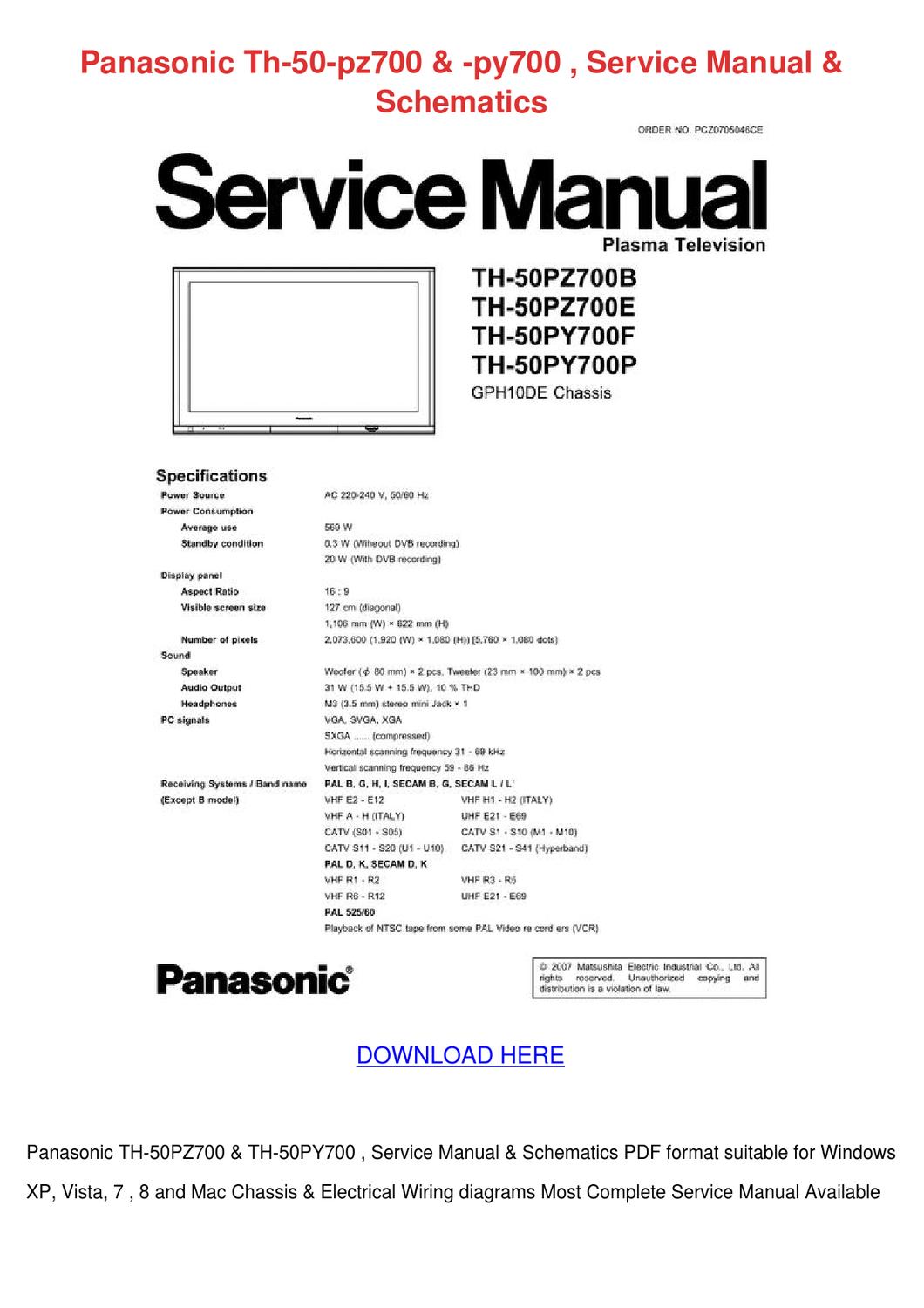 panasonic pt-lm1 service manual
