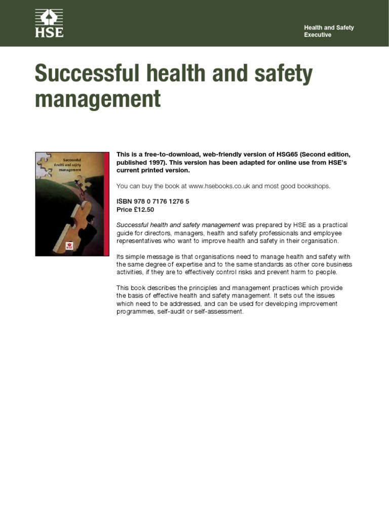 occupational health safety management system manual pdf