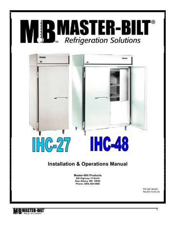 master bilt fusion series freezer manual
