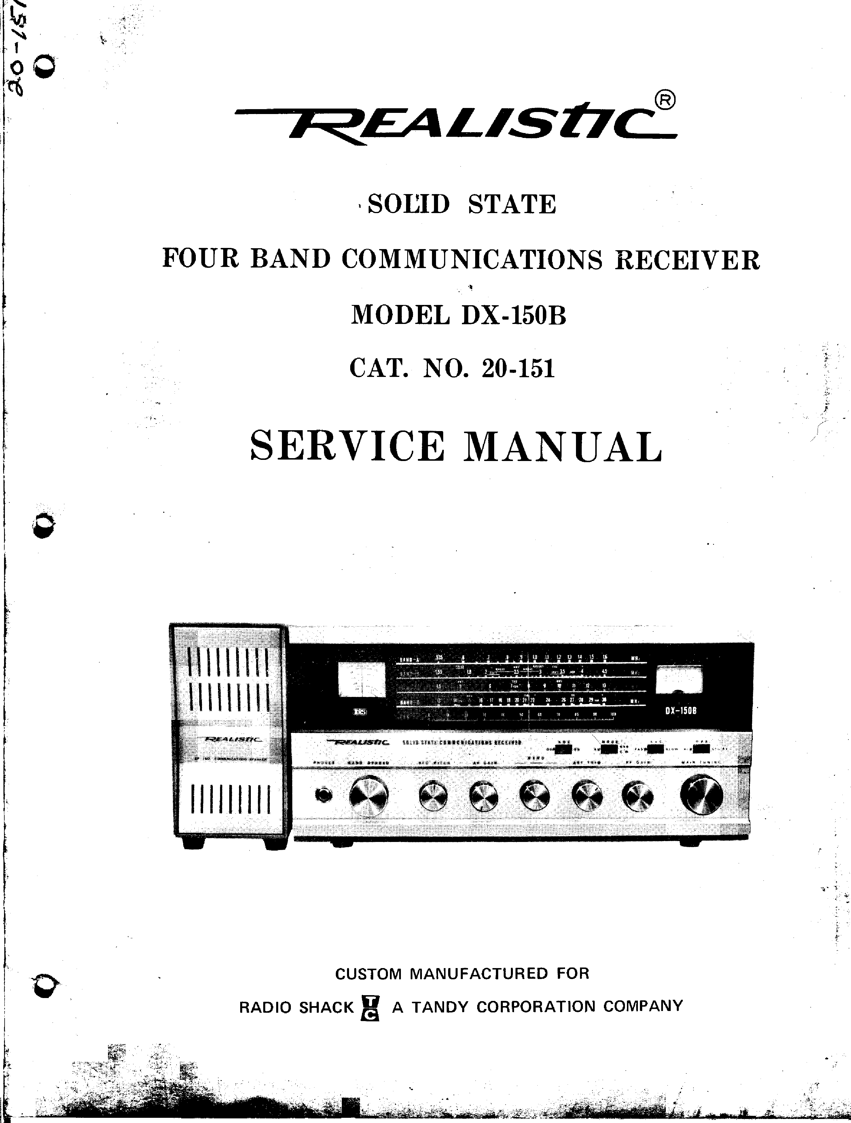 realistic sa-1001 service manual