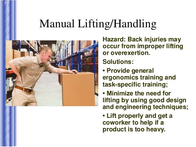7 types of manual handling injuries