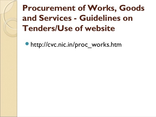 cvc manual on tendering process