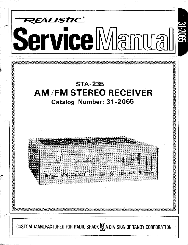 realistic sa-1001 service manual